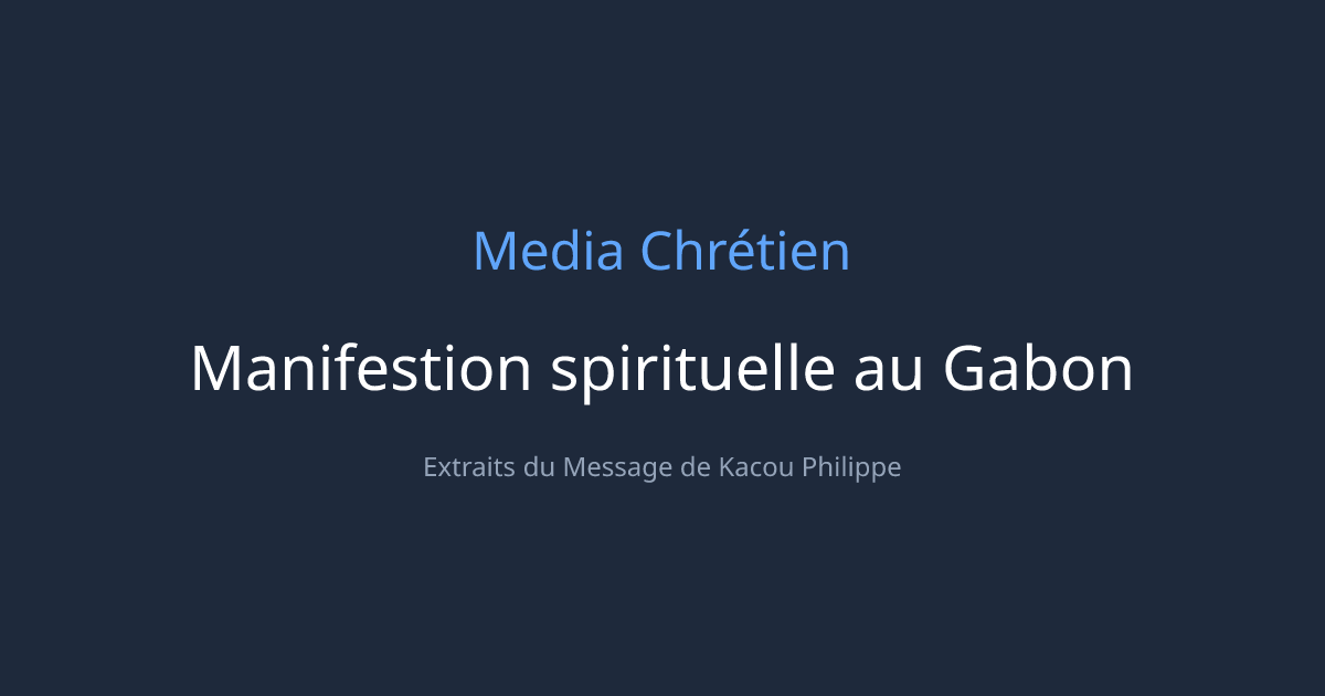 Manifestion spirituelle au Gabon